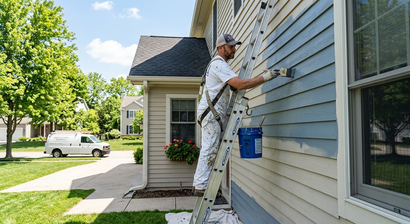 Renovation et peinture de facade a Elgin