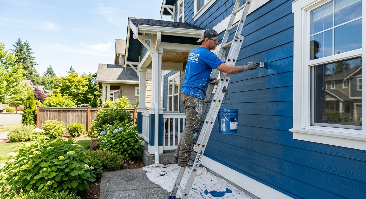 Peintre avec rouleau — Saint-Marcel-de-Richelieu, Quebec