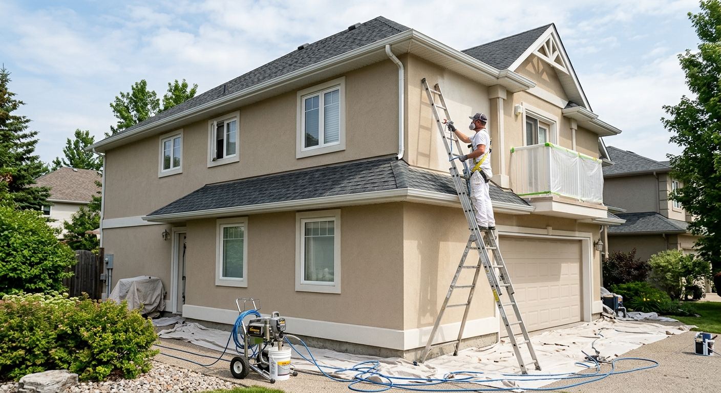 Peinture exterieure de maison a Saint-Nazaire-d'Acton