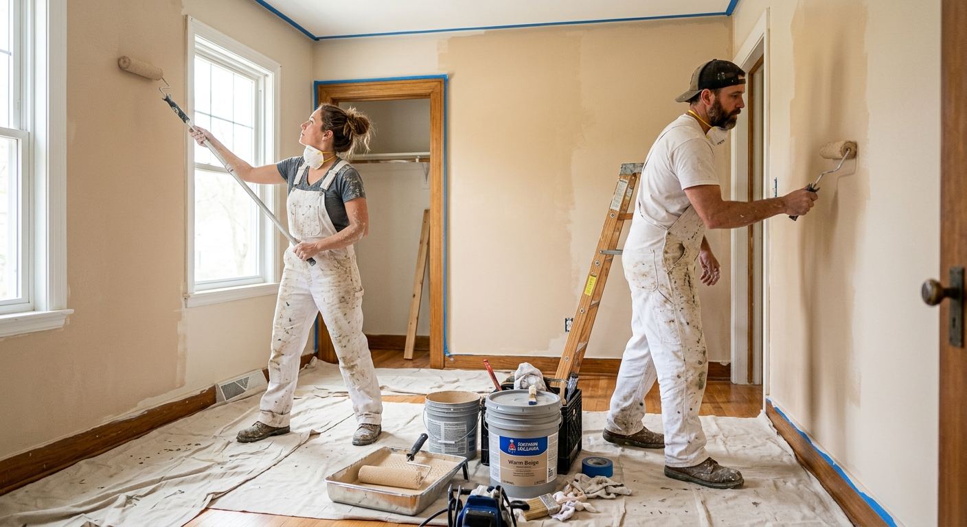Travaux de peinture interieure a Hemmingford